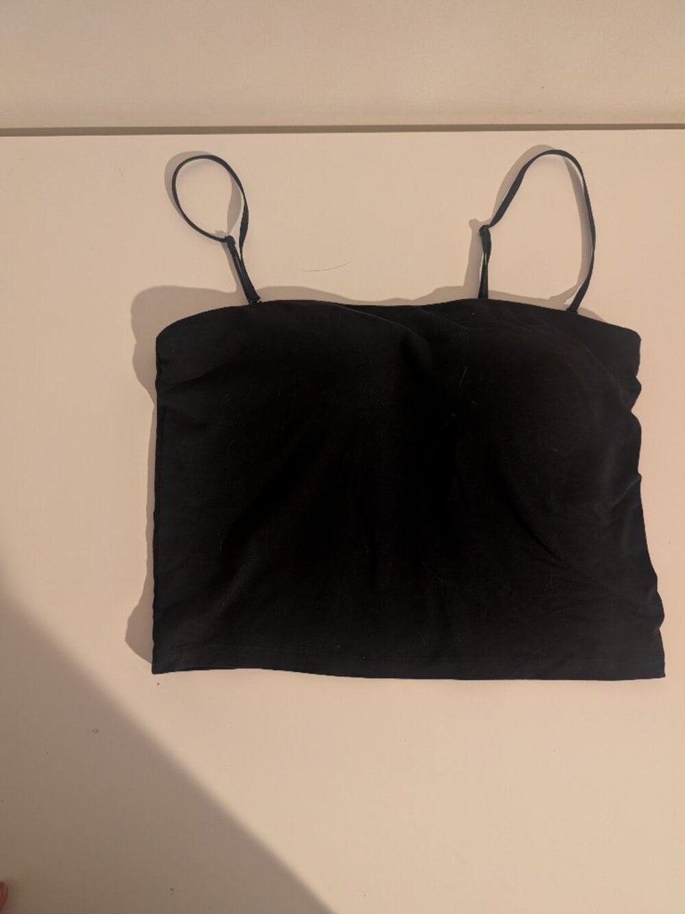 Uniqlo Airism Black Tube Top With Removable And Adjustable Straps, Size Medium